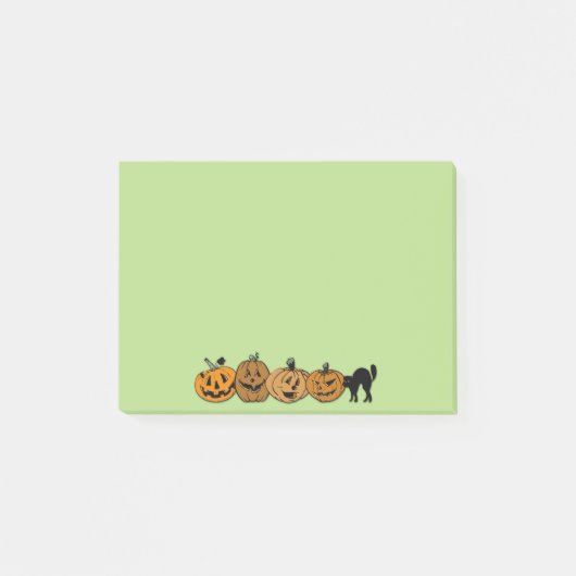 Kürbislaternen Post-it Klebezettel (Vorderseite)