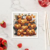 Kürbislaternen Serviette (Beispiel)