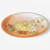 Kürbislicht Pappteller (Schrägansicht)