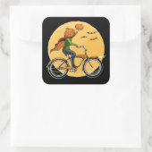 Kürbislieferung Quadratischer Aufkleber (Tasche)