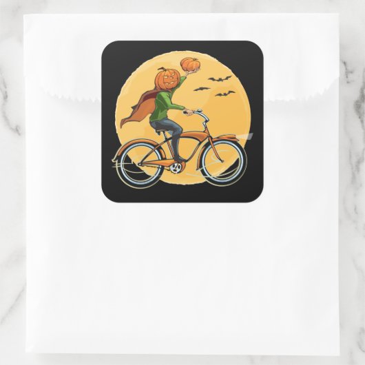 Kürbislieferung Quadratischer Aufkleber (Tasche)