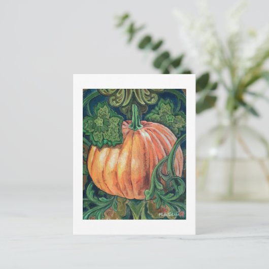 Kürbismalerei Postkarte (Stehend Vorderseite)