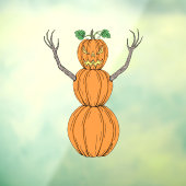 Kürbismann Halloween-Kunst Fensteraufkleber (Blatt 3)