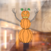 Kürbismann Halloween-Kunst Fensteraufkleber (Blatt 2)