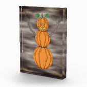 Kürbismann Halloween-Kunst Fotoblock (Rechts)