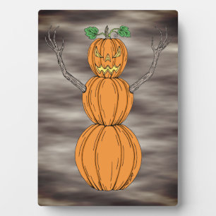 Kürbismann Halloween-Kunst Fotoplatte