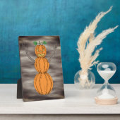 Kürbismann Halloween-Kunst Fotoplatte (Seite)