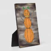 Kürbismann Halloween-Kunst Fotoplatte (Seite)
