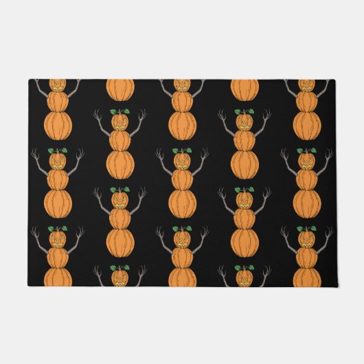 Kürbismann Halloween-Kunst Fußmatte (Vorderseite)