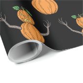 Kürbismann Halloween-Kunst Geschenkpapier (Rolleneckpunkt)