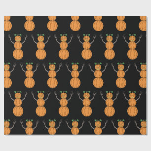 Kürbismann Halloween-Kunst Geschenkpapier