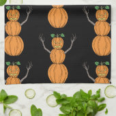Kürbismann Halloween Kunst Geschirrtuch (Gefaltet)