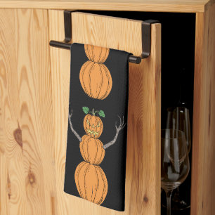 Kürbismann Halloween Kunst Geschirrtuch