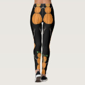 Kürbismann Halloween Kunst Leggings (Rückseite)