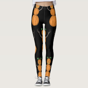 Kürbismann Halloween Kunst Leggings