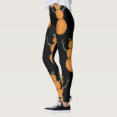 Kürbismann Halloween Kunst Leggings (Links)