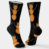 Kürbismann Halloween-Kunst Socken (Gewinkelt)