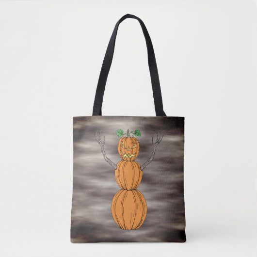 Kürbismann Halloween-Kunst Tasche (Vorderseite)