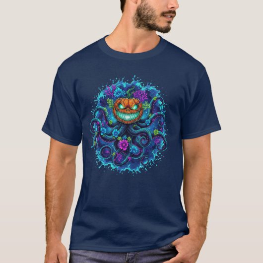 Kürbismeermonster Halloween-T - Shirt (Vorderseite)