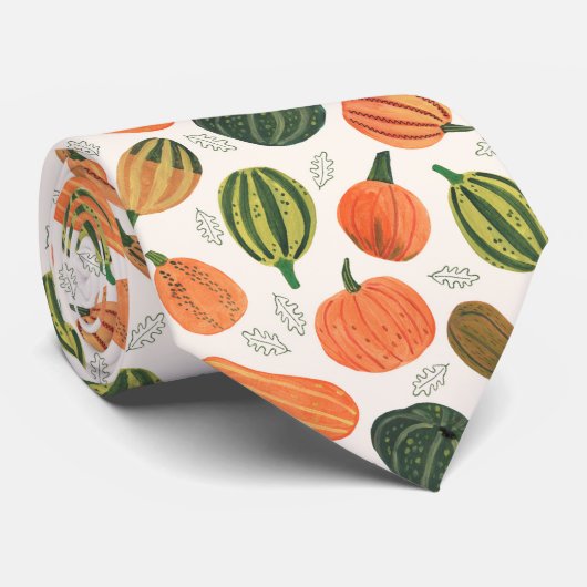 Kürbismuster aus rusischem Erntedank Krawatte (Gerollt)
