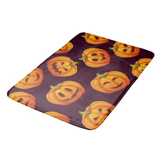 Kürbismuster Badematte (Schrägansicht)