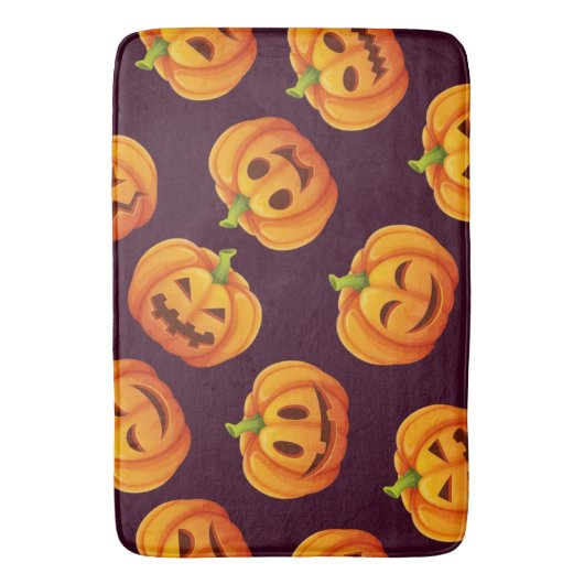 Kürbismuster Badematte (Vorderseite Vertikal)