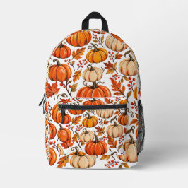 Kürbismuster bedruckter rucksack