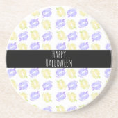 Kürbismuster-Briefmarke handgemalt Halloween-Muste Getränkeuntersetzer (Vorne)