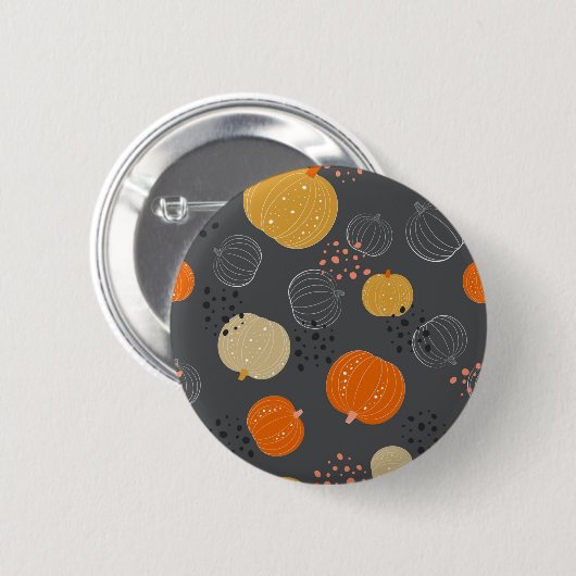 Kürbismuster Button (Vorne & Hinten)