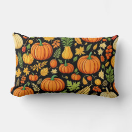 Kürbismuster Erntezeit Herbstdekor Lendenkissen