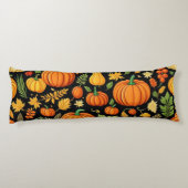 Kürbismuster Erntezeit Herbstdekor Seitenschläferkissen (Rückseite)
