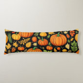 Kürbismuster Erntezeit Herbstdekor Seitenschläferkissen (Vorderseite)