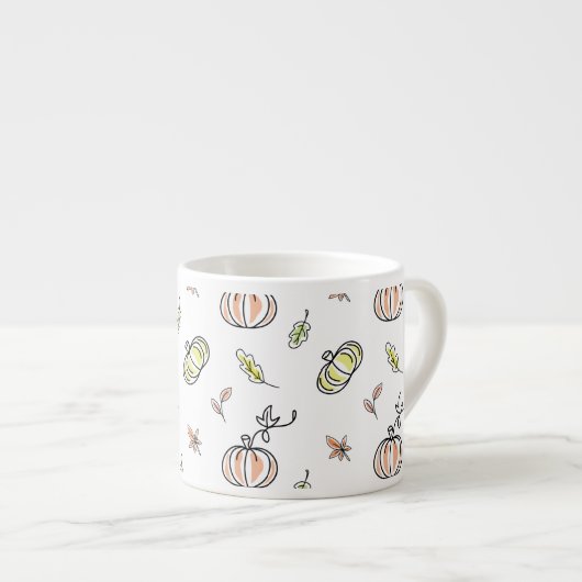 Kürbismuster Espressotasse (Vorderseite Rechts)