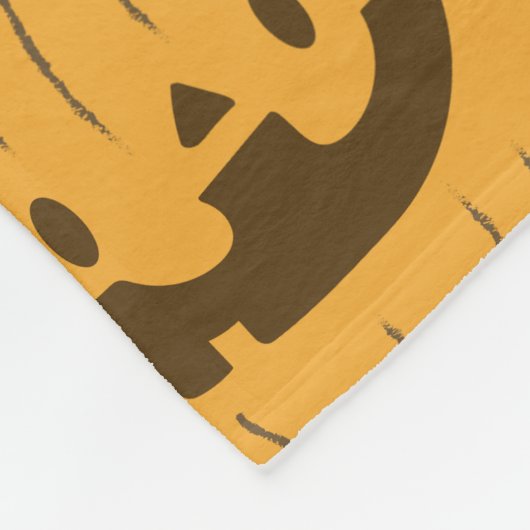 Kürbismuster Fleecedecke (Ecke)