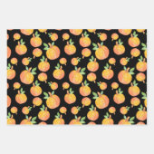 Kürbismuster für Wasserfarbe Schwarzer Hintergrund Geschenkpapier Set (Vorderseite 2)