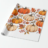 Kürbismuster geschenkpapier (Ungerollt)