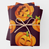 Kürbismuster Geschenkpapier Set (Beispiel)