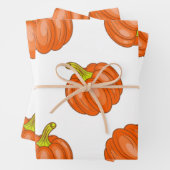 Kürbismuster Geschenkpapier Set (Beispiel)
