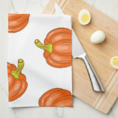 Kürbismuster Geschirrtuch (Viertel Falte)