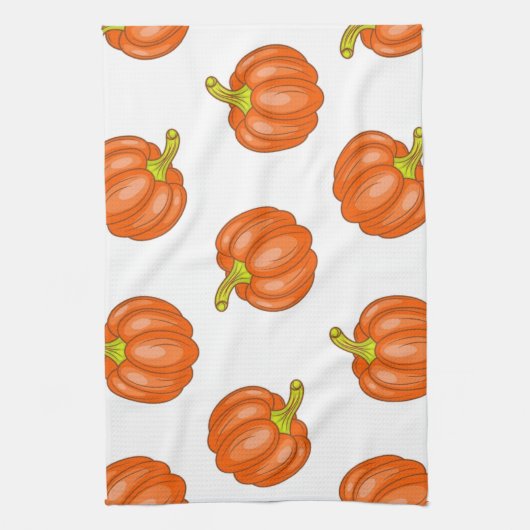 Kürbismuster Geschirrtuch (Vertikal)