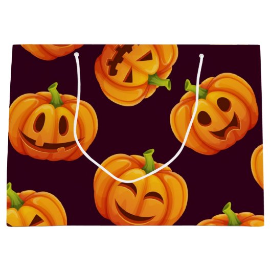 Kürbismuster Große Geschenktüte (Vorderseite)