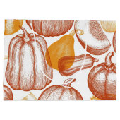 Kürbismuster Große Geschenktüte (Rückseite)