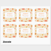 Kürbismuster Herbstdekor-Sticker Quadratischer Aufkleber (Blatt)