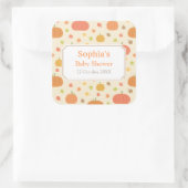 Kürbismuster Herbstdekor-Sticker Quadratischer Aufkleber (Tasche)