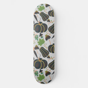 Kürbismuster Karotte schwarz und weiß nahtlos Skateboard