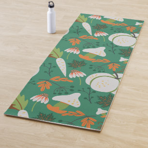 Kürbismuster Karotten und Pilze nahtlos Yogamatte