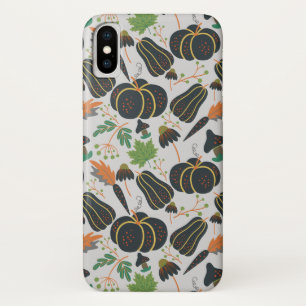 Kürbismuster nahtlose Muster Karotte schwarz-weiß Case-Mate iPhone Hülle