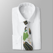 Kürbismuster nahtlose Muster Karotte schwarz-weiß Krawatte (Gebunden)