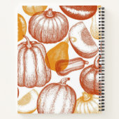 Kürbismuster Notizblock (Rückseite)