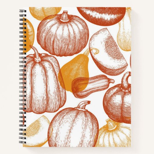 Kürbismuster Notizblock (Vorderseite)